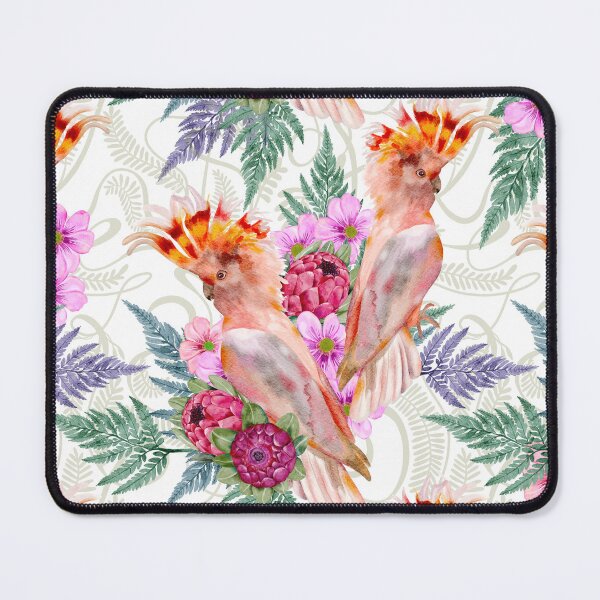 Item preview, Major Mitchell Pink Cockatoo Protea Pattern - Spring Palette designed and sold by Sketchbook Designs.