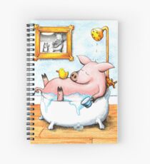 Happy Pig Spiral Notebook