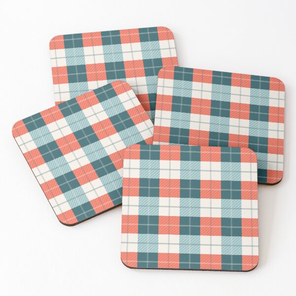 Item preview, Christmas Winter Soft Orange Buffalo Plaid Check Pattern designed and sold by Tamas Das.