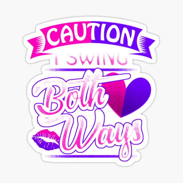 Bisexual Pride Bi Lgbt I Swing Both Ways Lgbtq Sticker For Sale By