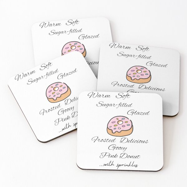 Item preview, Warm Soft Sugar Filled Glazed Frosted Delicious Gooey Pink Donut designed and sold by printableplanet.