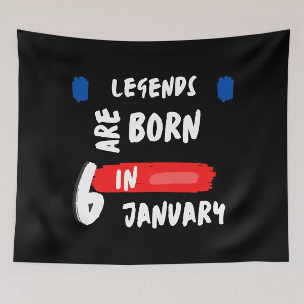 Item preview, legends are Born in 6th January for Birthday Gift Family designed and sold by Jocelooper.