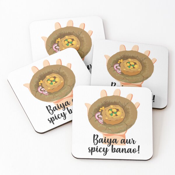Item preview, Spicy Pani Puri Hindi Quote India Pakistan Food Lovers designed and sold by alltheprints.