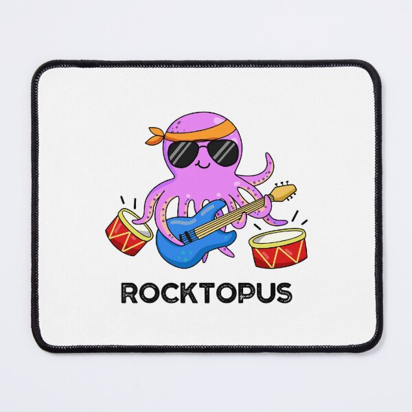 Item preview, Rocktopus Rock Band Funny Octopus Puns designed and sold by punnybone.