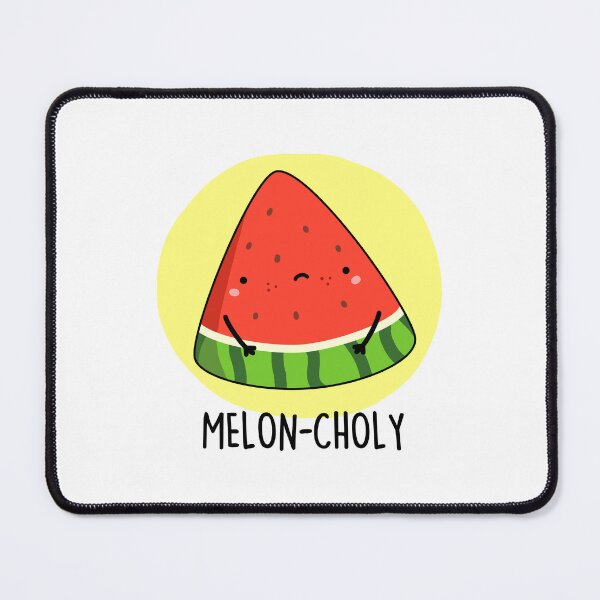 Item preview, Melon-choly Funny Sad Watermelon Puns  designed and sold by punnybone.