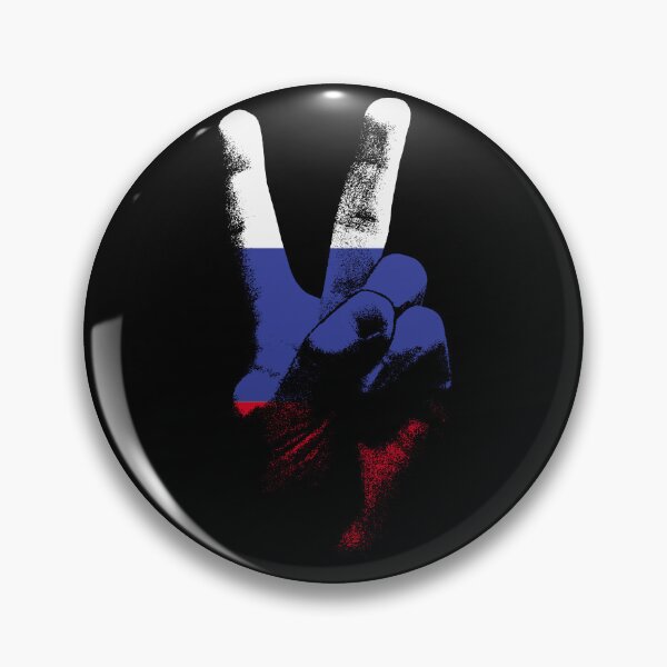 Item preview, Russia Flag Peace Sign Hand Russia Gear designed and sold by DynamicDesign.