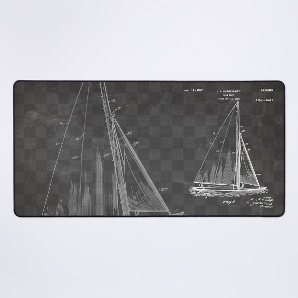 Artikelvorschau, Segelboot-Patent - Yacht Art - Schwarze Tafel entworfen und verkauft von patentpress.