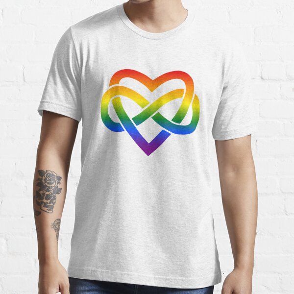 Rainbow Heart Infinity  Pride Month Essential T-Shirt