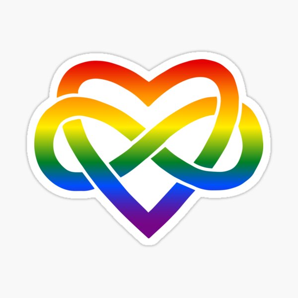 Rainbow Heart Infinity Pride Month Sticker