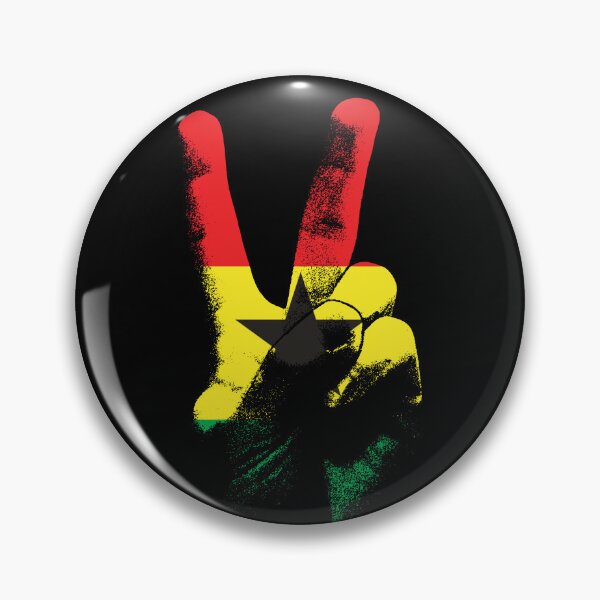 Item preview, Ghana Flag Peace Sign Hand Juneteenth Peace In Ghana Gear designed and sold by DynamicDesign.