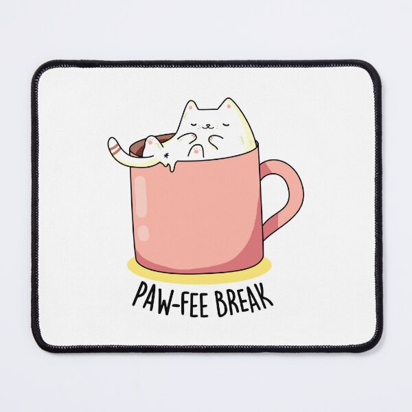 Item preview, Pawfee Break Kitty Cat In A Mug Funny Coffee Puns  designed and sold by punnybone.