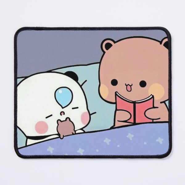 Cute Dudu Is Telling Story To Bubu On The Bed Throw Pillow for Sale by  gingersweet