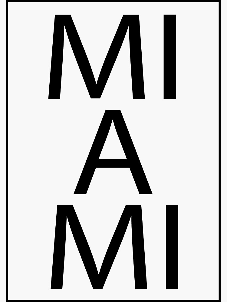 "Miami letters, Miami art, Florida art" Sticker for Sale by Redbubble