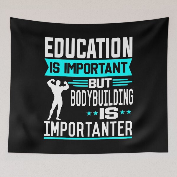Item preview, Education is important but Bodybuilding is Importanter designed and sold by printhappy4you.