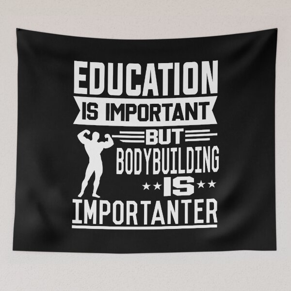 Item preview, Education is important but Bodybuilding is Importanter designed and sold by printhappy4you.