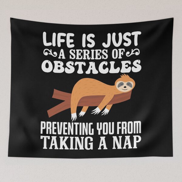 Item preview, Funny Sloth Taking a Nap Lazy Motivational Life Goal designed and sold by mrhighsky.