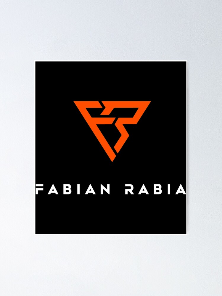 Fabian Rabia Logo Poster For Sale By Vazquezjer Redbubble