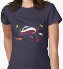 Illustration Fleet Penguin Women's Fitted T-Shirt