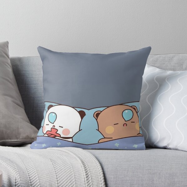 Couple Bubu And Dudu Go To Bed Throw Pillow for Sale by gingersweet