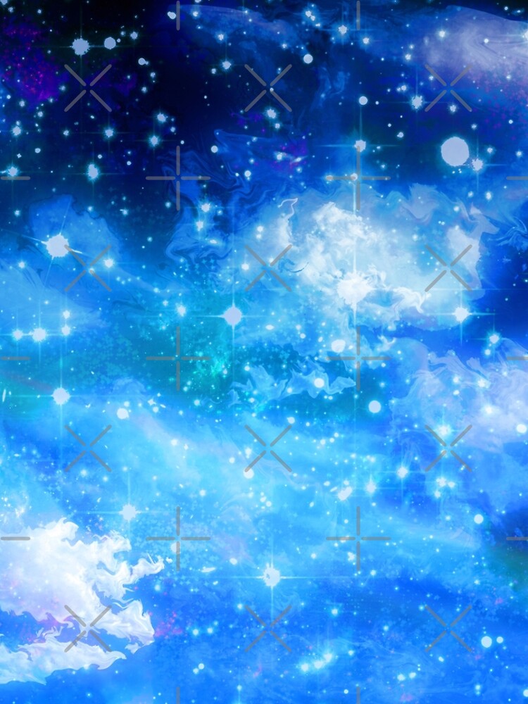 Blue Cloudy Night Sky by SaradaBoru