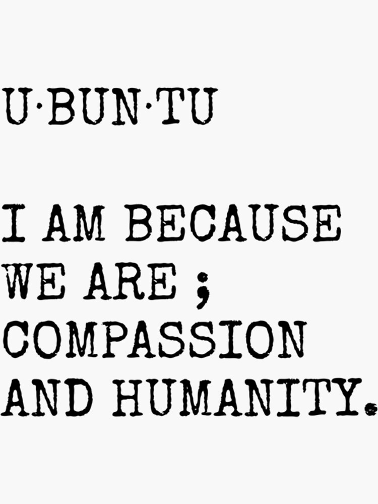"UBUNTU Definition Meaning of Ubuntu " Sticker for Sale by Kylmith