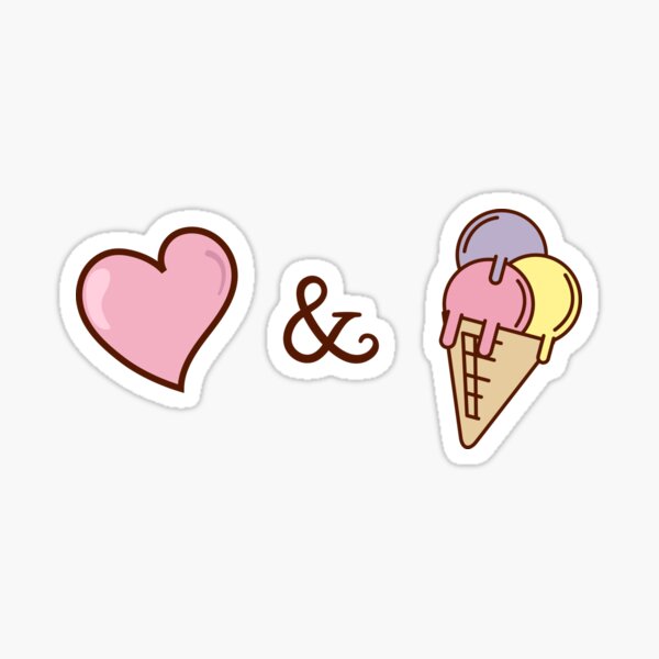 Love & Gelato Minimalistic Design Sticker
