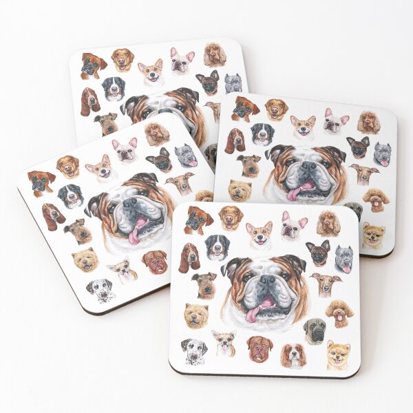 Item preview, English bulldog and friends designed and sold by Lolly's Lane Shoppe.