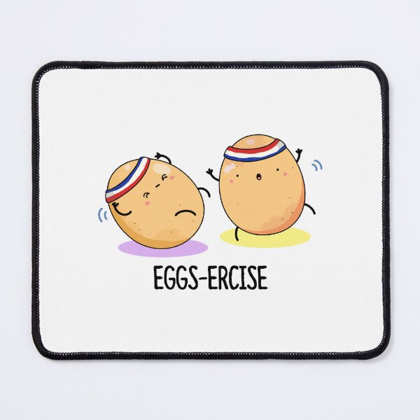 Item preview, Eggs-ercise Aerobic Funny Egg Puns  designed and sold by punnybone.