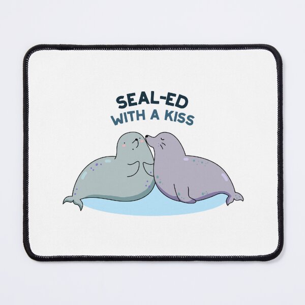 Item preview, Sealed With-a Kiss Funny Seal Puns designed and sold by punnybone.