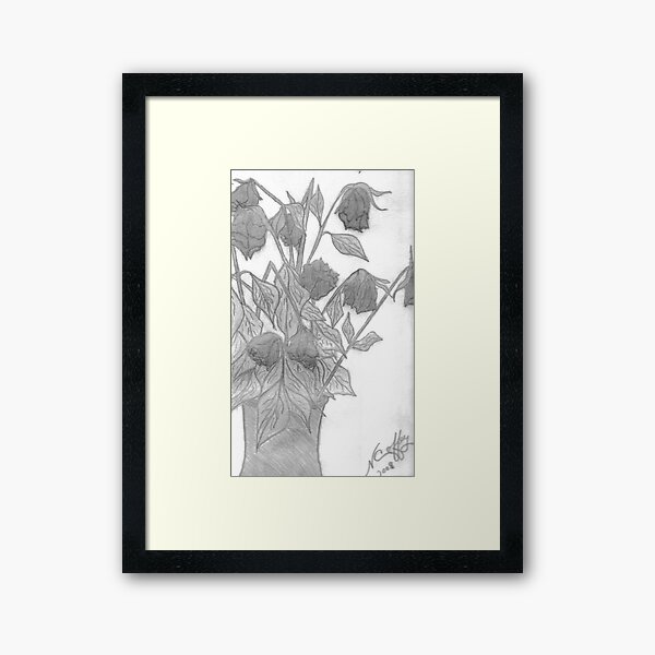 DYING ROSES Framed Art Print