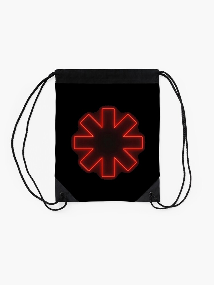 Discover red logo chilli black Drawstring Bag