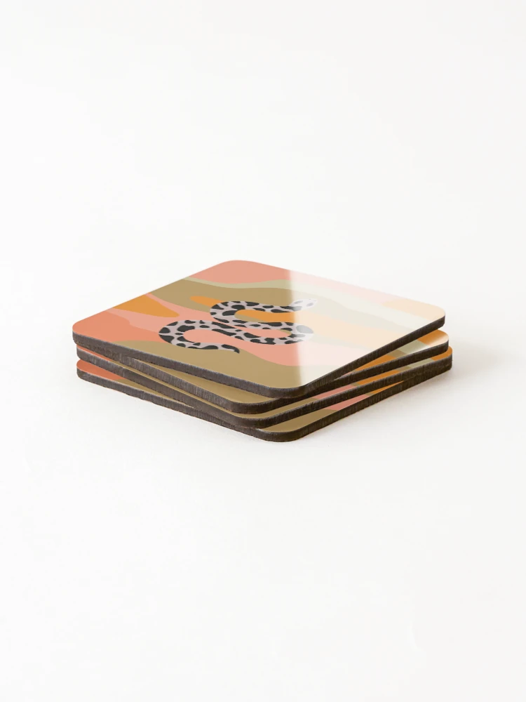 Thumbnail 4 of 5, Coasters (Set of 4), Python Snake designed and sold by TheaDesign.