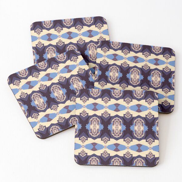 Item preview,  Modern Art Deco Digital Age by Jenny Meehan 5 Purple Tiled Pattern  designed and sold by Jenny Meehan Art Prints and Patterns  .