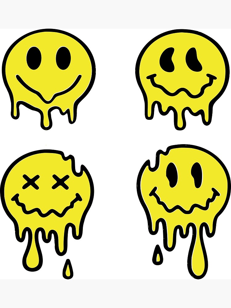"Smiley Face Melting, Dripping Smiley Face" Photographic Print for Sale
