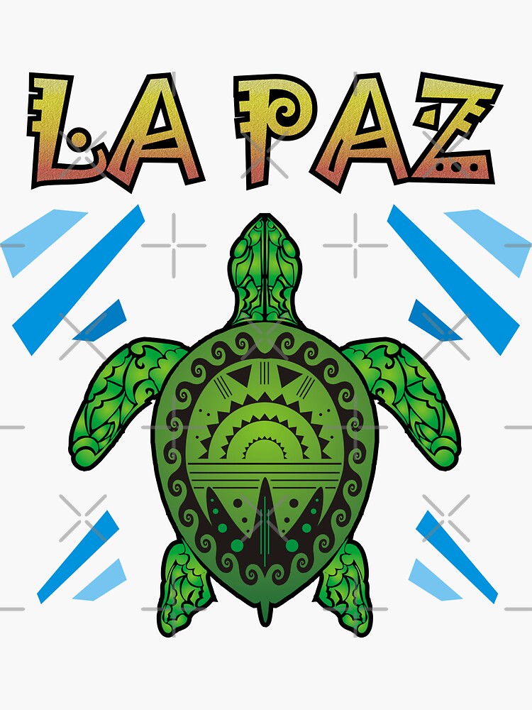 "La Paz Mexico sea turtle" Sticker for Sale by SoulSafe Redbubble