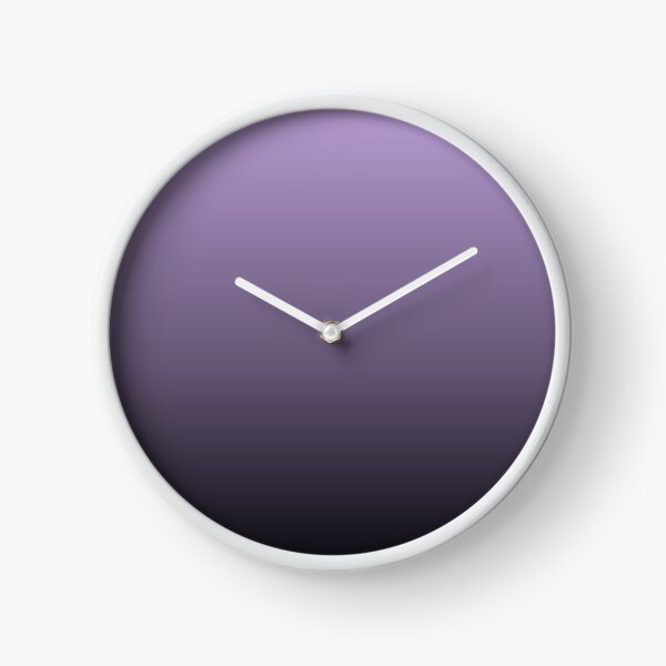 modern elegant girly black purple ombre Clock