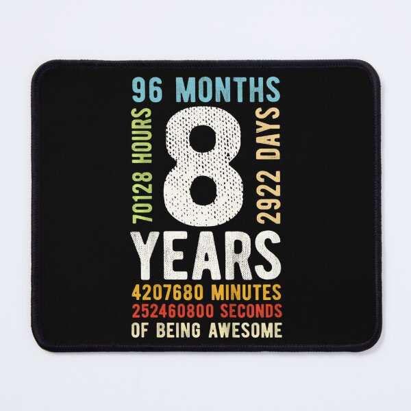 Item preview, Kids 8Th Birthday 8 Years Old Vintage Retro 96 Months designed and sold by HoteiChiko.