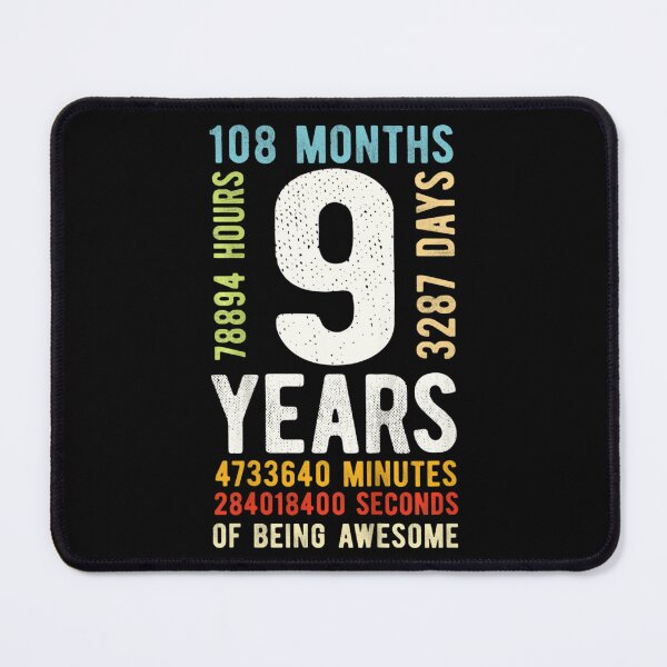 Item preview, Kids 9Th Birthday 9 Years Old Vintage Retro 108 Months designed and sold by HoteiChiko.