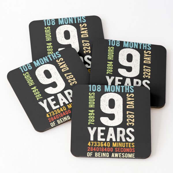 Item preview, Kids 9Th Birthday 9 Years Old Vintage Retro 108 Months designed and sold by HoteiChiko.