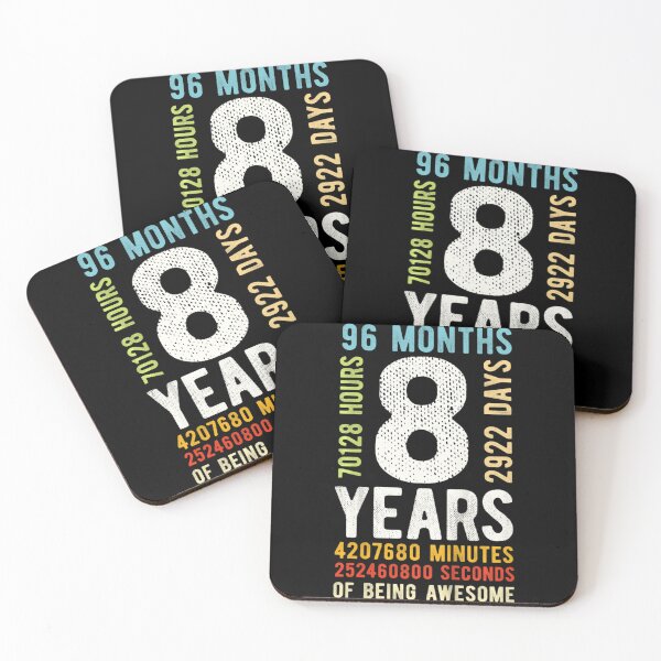 Item preview, Kids 8Th Birthday 8 Years Old Vintage Retro 96 Months designed and sold by HoteiChiko.