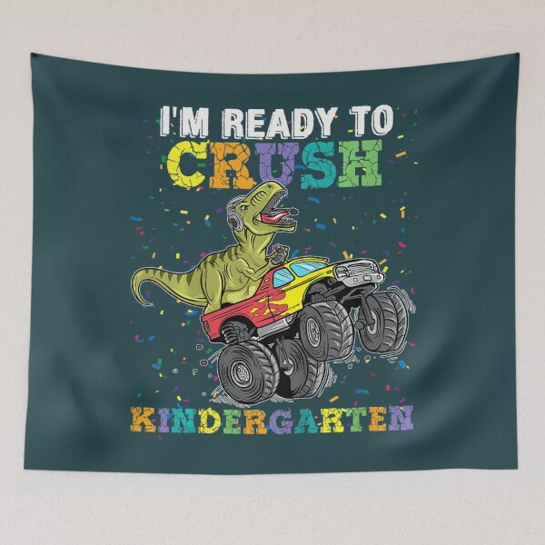 Item preview, Kids I'm Ready To Crush Kindergarten Monster Truck Dinosaur Boys designed and sold by HoteiChiko.