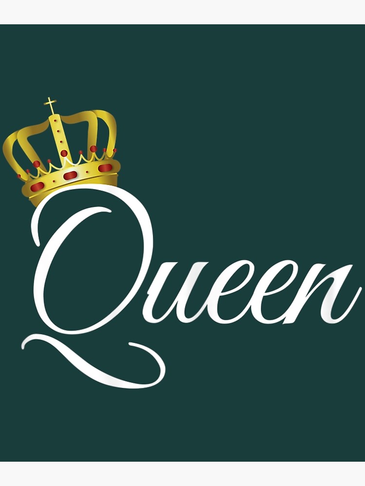 "King And Queen Shirts Matching Couple Outfits" Poster for Sale by