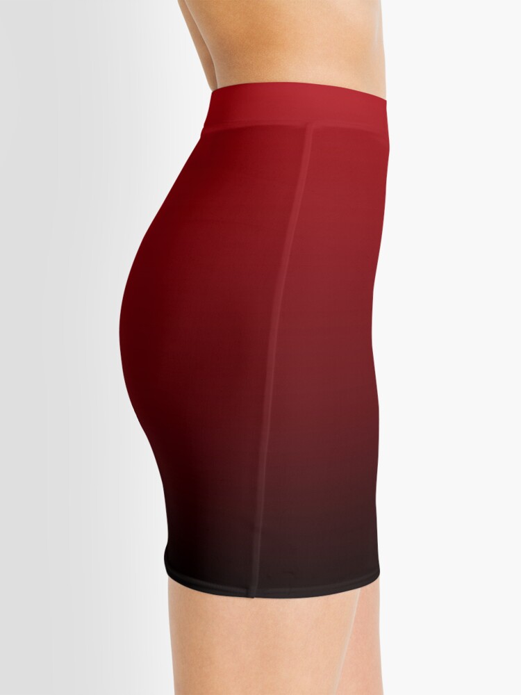 Alternate view of vintage vampire red black burgundy ombre Mini Skirt