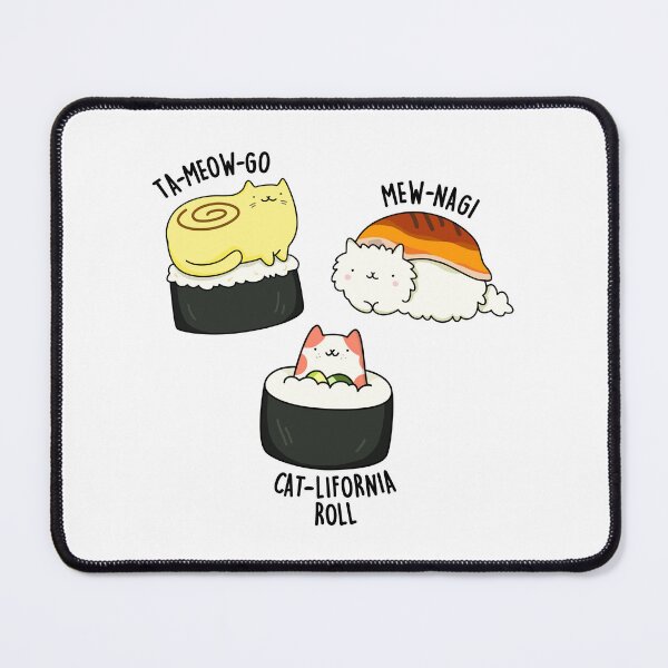 Item preview, Sushi Cats Funny Sushi Puns  designed and sold by punnybone.