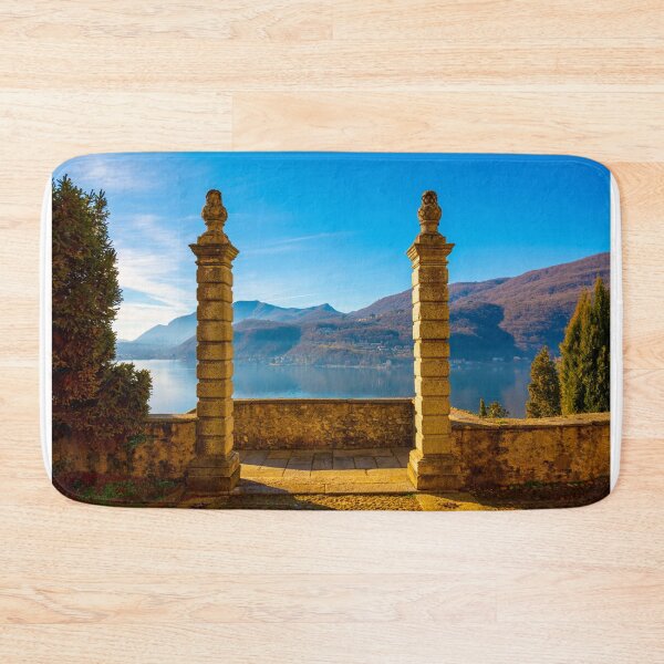 Item preview, Mountain View from Church Entrance Oratory of S.Antonio da Padova in Santa Maria del Sasso with Mountain and Lake Lugano designed and sold by Mats Silvan.