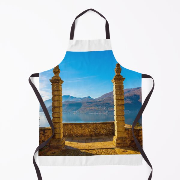 Item preview, Mountain View from Church Entrance Oratory of S.Antonio da Padova in Santa Maria del Sasso with Mountain and Lake Lugano designed and sold by Mats Silvan.