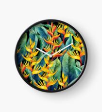 Aquarell Helikonia Uhr