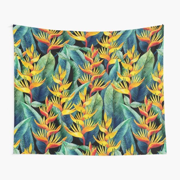 Discover Watercolor heliconia Tapestry