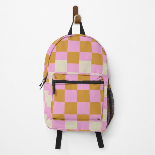 Vista previa del artículo con la obra «Guinga a cuadros retro en naranja y rosa», diseñado y vendido por cadinera.