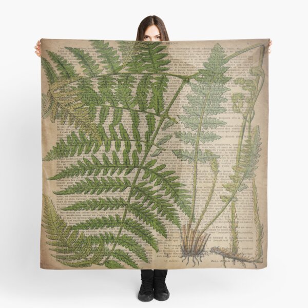 Item preview, vintage foliage hipster botanical print fern leaves designed and sold by LEILA ART SPACE.